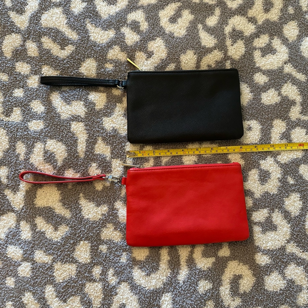 Express Wristlets- Black & Red with Silver Hardware